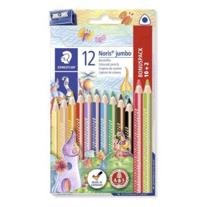 Staedtler Farveblyant s�t - Noris Club Jumbo trekant - 12 i assorteret farver